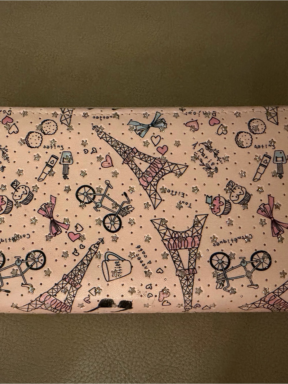 Pink Eiffel Tower Print Wallet - Women Accessories
